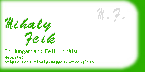 mihaly feik business card